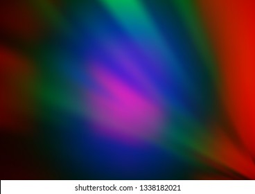 Dark Multicolor, Rainbow vector glossy bokeh pattern. Colorful abstract illustration with gradient. Brand new design for your business.