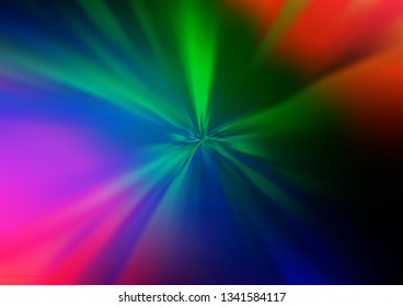 Dark Multicolor, Rainbow vector glossy abstract template. Colorful abstract illustration with gradient. The template can be used for your brand book.