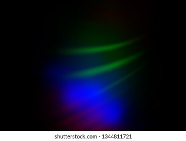 Dark Multicolor, Rainbow vector glossy bokeh pattern. A completely new color illustration in a bokeh style. A new texture for your design.