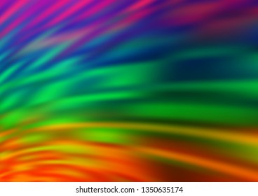 Dark Multicolor, Rainbow vector glossy bokeh pattern. Colorful abstract illustration with gradient. The background for your creative designs.