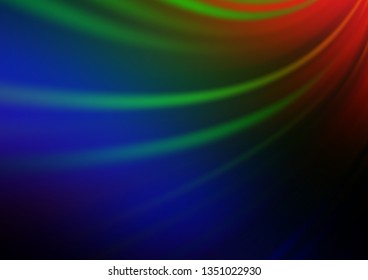 Dark Multicolor, Rainbow vector glossy bokeh pattern. An elegant bright illustration with gradient. A new texture for your design.