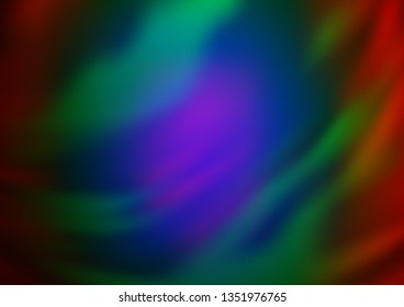 Dark Multicolor, Rainbow vector glossy abstract background. A completely new color illustration in a bokeh style. The elegant pattern for brand book.