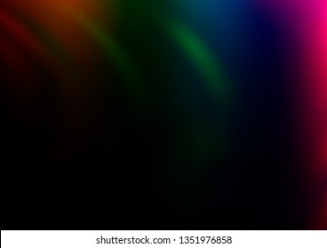 Dark Multicolor, Rainbow vector glossy bokeh pattern. Colorful abstract illustration with gradient. The template for backgrounds of cell phones.