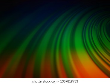 Dark Multicolor, Rainbow vector glossy abstract template. Colorful illustration in abstract style with gradient. The best blurred design for your business.