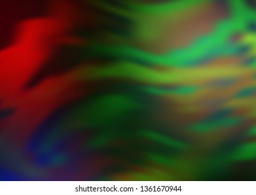 Dark Multicolor, Rainbow vector glossy abstract background. Colorful abstract illustration with gradient. Brand new design for your business.