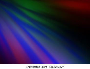 Dark Multicolor, Rainbow vector glossy bokeh pattern. Colorful illustration in abstract style with gradient. The blurred design can be used for your web site.