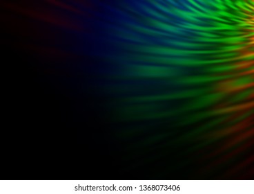 Dark Multicolor, Rainbow vector glossy abstract template. Glitter abstract illustration with an elegant design. A new texture for your design.