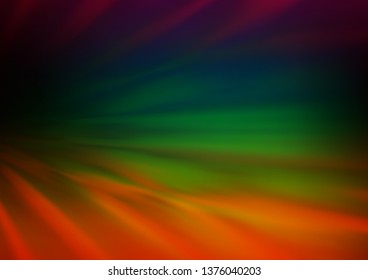 Dark Multicolor, Rainbow vector glossy bokeh pattern. Shining colorful illustration in a Brand new style. Brand new design for your business.