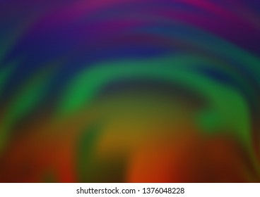 Dark Multicolor, Rainbow vector glossy bokeh pattern. Shining colorful illustration in a Brand new style. A new texture for your design.