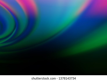 Dark Multicolor, Rainbow vector glossy abstract template. Colorful illustration in abstract style with gradient. The best blurred design for your business.
