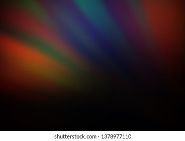 Dark Multicolor, Rainbow vector glossy abstract template. Shining colorful illustration in a Brand new style. The template for backgrounds of cell phones.
