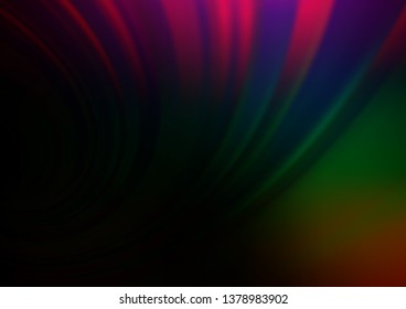 Dark Multicolor, Rainbow vector glossy abstract background. Colorful illustration in blurry style with gradient. The best blurred design for your business.