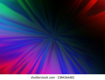 Dark Multicolor, Rainbow vector glossy abstract background. Colorful illustration in abstract style with gradient. The blurred design can be used for your web site.