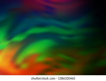 Dark Multicolor, Rainbow vector glossy abstract template. Creative illustration in halftone style with gradient. The background for your creative designs.