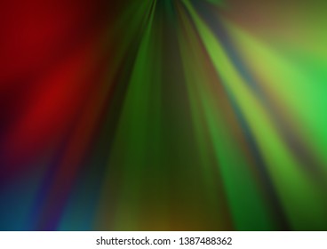 Dark Multicolor, Rainbow vector glossy bokeh pattern. Shining colorful illustration in a Brand new style. The best blurred design for your business.
