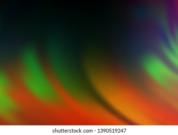 Dark Multicolor, Rainbow vector glossy abstract template. Modern geometrical abstract illustration with gradient. A completely new template for your design.