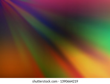 Dark Multicolor, Rainbow vector glossy abstract background. Colorful abstract illustration with gradient. The template for backgrounds of cell phones.