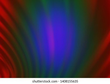 Dark Multicolor, Rainbow vector glossy abstract template. Colorful illustration in abstract style with gradient. The template for backgrounds of cell phones.