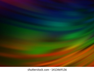 Dark Multicolor, Rainbow vector glossy bokeh pattern. Glitter abstract illustration with an elegant design. Brand new design for your business.