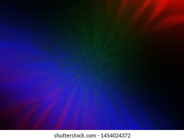 Dark Multicolor, Rainbow vector glossy bokeh pattern. Colorful illustration in abstract style with gradient. The background for your creative designs.