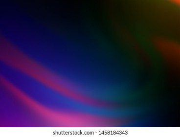 Dark Multicolor, Rainbow vector glossy abstract template. Creative illustration in halftone style with gradient. The background for your creative designs.
