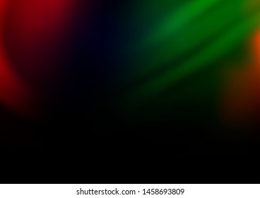 Dark Multicolor, Rainbow vector glossy bokeh pattern. Glitter abstract illustration with an elegant design. The background for your creative designs.