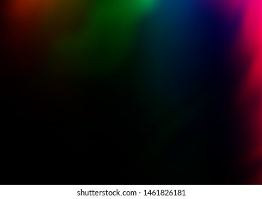 Dark Multicolor, Rainbow vector glossy bokeh pattern. A completely new color illustration in a bokeh style. The template can be used for your brand book.