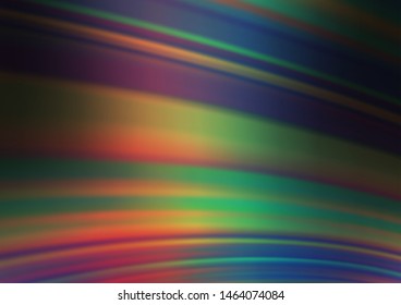 Dark Multicolor, Rainbow vector glossy abstract background. An elegant bright illustration with gradient. The blurred design can be used for your web site.