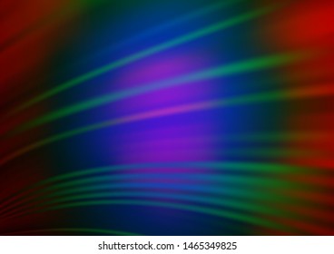 Dark Multicolor, Rainbow vector glossy abstract template. Creative illustration in halftone style with gradient. The best blurred design for your business.