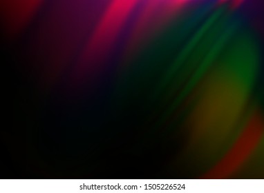 Dark Multicolor, Rainbow vector glossy abstract backdrop. New colored illustration in blur style with gradient. New design for your business.
