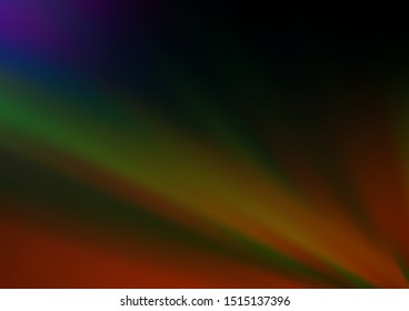 Dark Multicolor, Rainbow vector glossy bokeh pattern. Colorful illustration in abstract style with gradient. A new texture for your design.