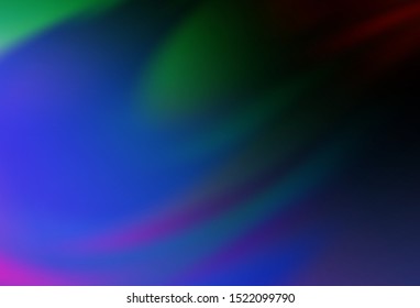 Dark Multicolor, Rainbow vector glossy abstract layout. New colored illustration in blur style with gradient. Completely new design for your business.