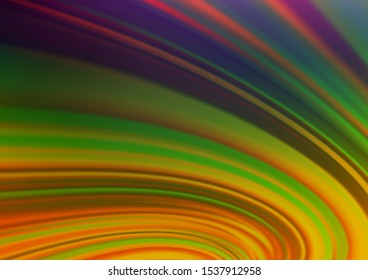 Dark Multicolor, Rainbow vector glossy bokeh pattern. A completely new color illustration in a bokeh style. The background for your creative designs.