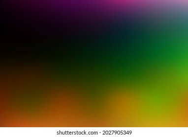 Dark Multicolor, Rainbow vector glossy bokeh pattern. Colorful abstract illustration with gradient. Template for cell phones.
