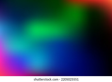 Dark Multicolor, Rainbow vector glossy bokeh pattern. A vague abstract illustration with gradient. Template for any brand book.