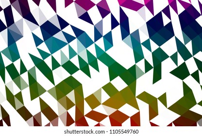 Dark Multicolor, Rainbow vector hexagon mosaic texture. A completely new color illustration in a vague style. A completely new template for your business design.