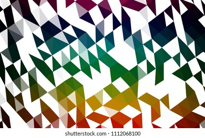 Dark Multicolor, Rainbow vector hexagon mosaic cover. Colorful abstract illustration with gradient. A new texture for your design.