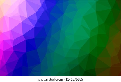 Dark Multicolor, Rainbow vector hexagon mosaic cover. Modern geometrical abstract illustration with gradient. The completely new template can be used for your brand book.