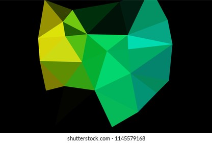 Dark Multicolor, Rainbow vector hexagon mosaic cover. A vague abstract illustration with gradient. Brand new design for your business.