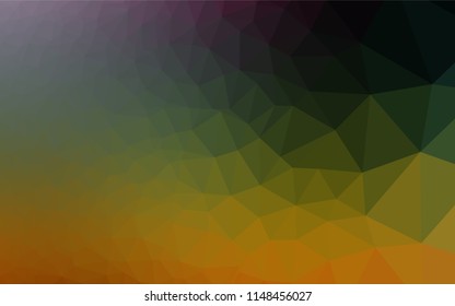 Dark Multicolor, Rainbow vector hexagon mosaic texture. Modern geometrical abstract illustration with gradient. Brand new design for your business.