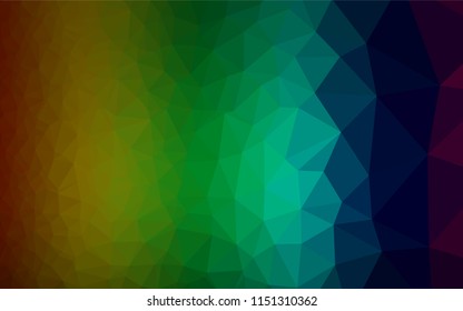 Dark Multicolor, Rainbow vector hexagon mosaic texture. Colorful abstract illustration with gradient. The completely new template can be used for your brand book.