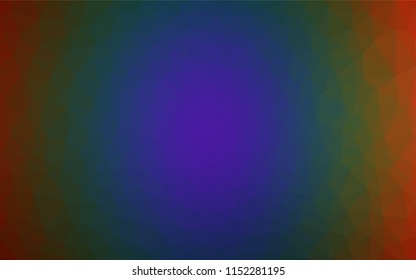 Dark Multicolor, Rainbow vector hexagon mosaic texture. Colorful illustration in abstract style with gradient. A completely new design for your business.