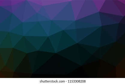 Dark Multicolor, Rainbow vector hexagon mosaic texture. Shining colored illustration in a Brand new style. The textured pattern can be used for background.