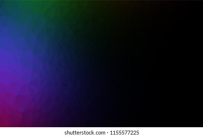Dark Multicolor, Rainbow vector hexagon mosaic template. Creative illustration in halftone style with gradient. The elegant pattern can be used as part of a brand book.