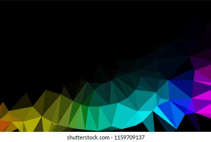 Dark Multicolor, Rainbow vector hexagon mosaic texture. A vague abstract illustration with gradient. The completely new template can be used for your brand book.