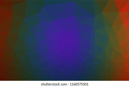 Dark Multicolor, Rainbow vector hexagon mosaic template. Brand new colored illustration in blurry style with gradient. The elegant pattern can be used as part of a brand book.