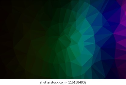 Dark Multicolor, Rainbow vector hexagon mosaic template. Brand new colored illustration in blurry style with gradient. The completely new template can be used for your brand book.