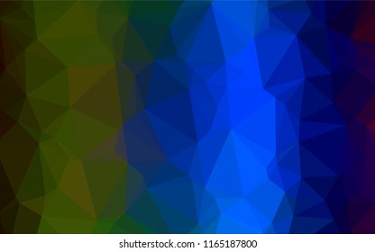 Dark Multicolor, Rainbow vector hexagon mosaic cover. Modern geometrical abstract illustration with gradient. A new texture for your design.