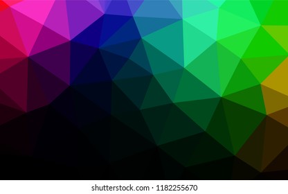 Dark Multicolor, Rainbow vector hexagon mosaic texture. A completely new color illustration in a vague style. A completely new design for your business.