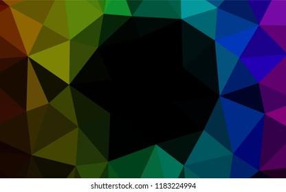 Dark Multicolor, Rainbow vector hexagon mosaic texture. An elegant bright illustration with gradient. The completely new template can be used for your brand book.